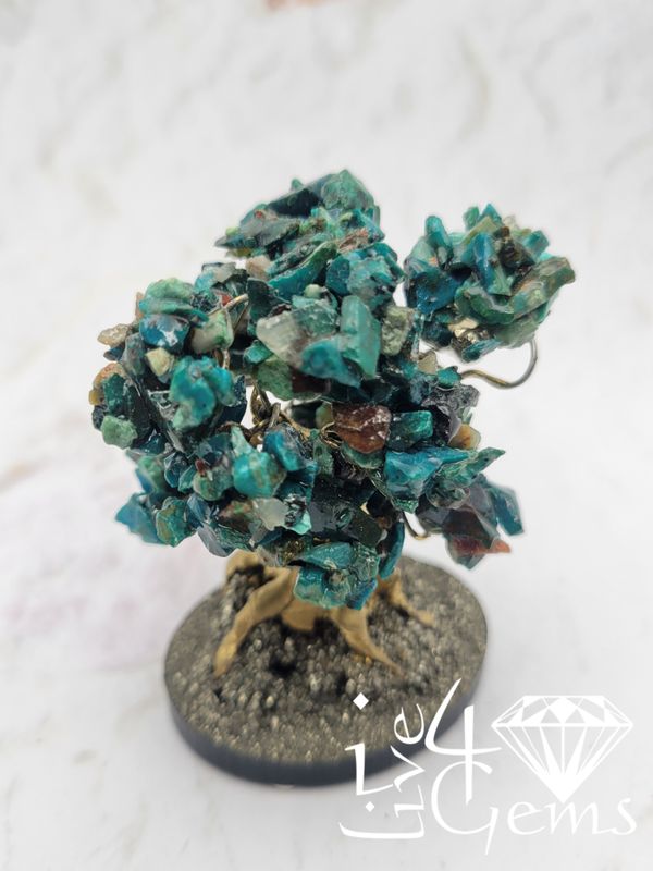 Gemstone Bonsai Tree  Chrysocolla Small