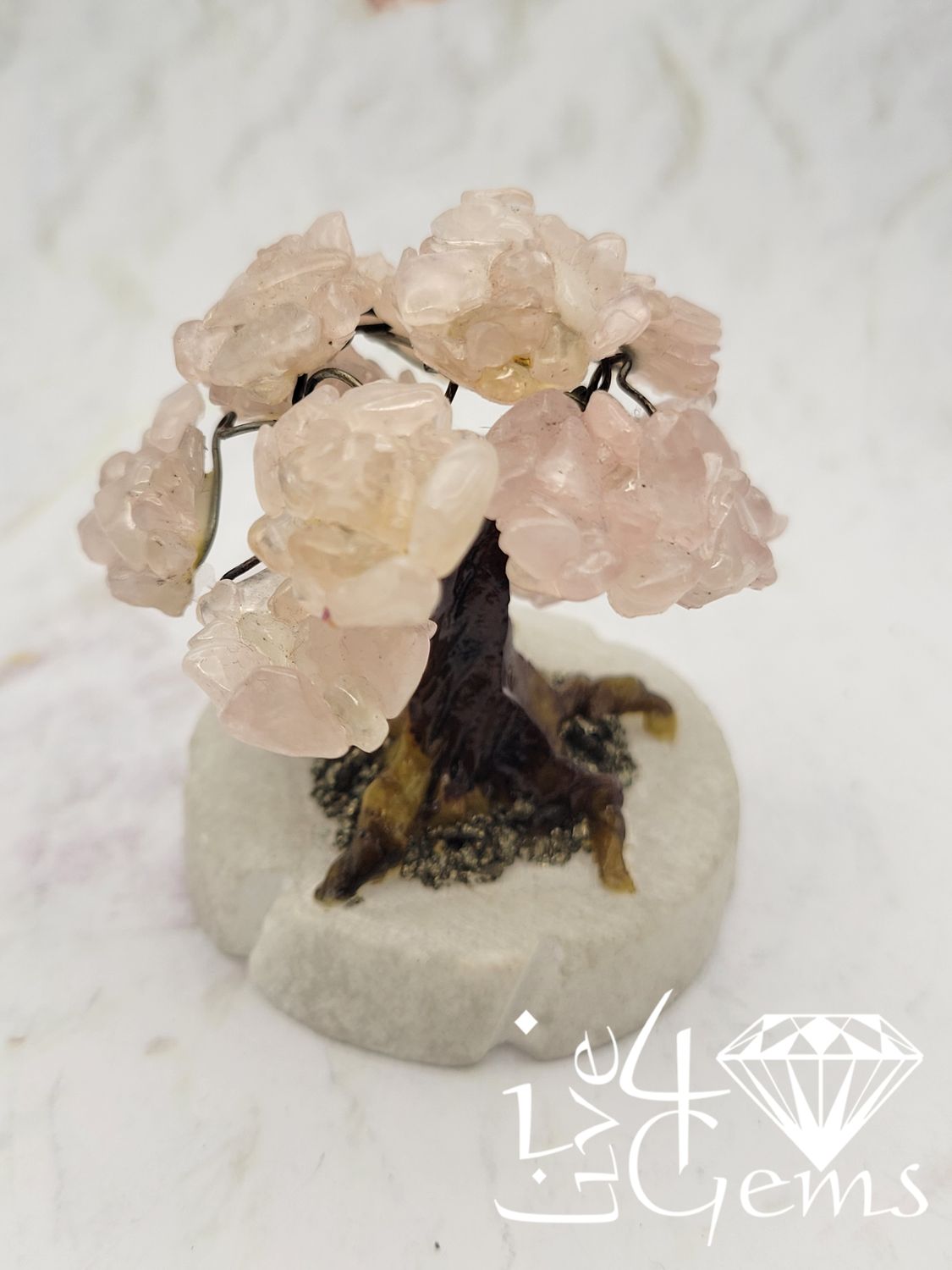 Gemstone Bonsai Tree Rose Quartz