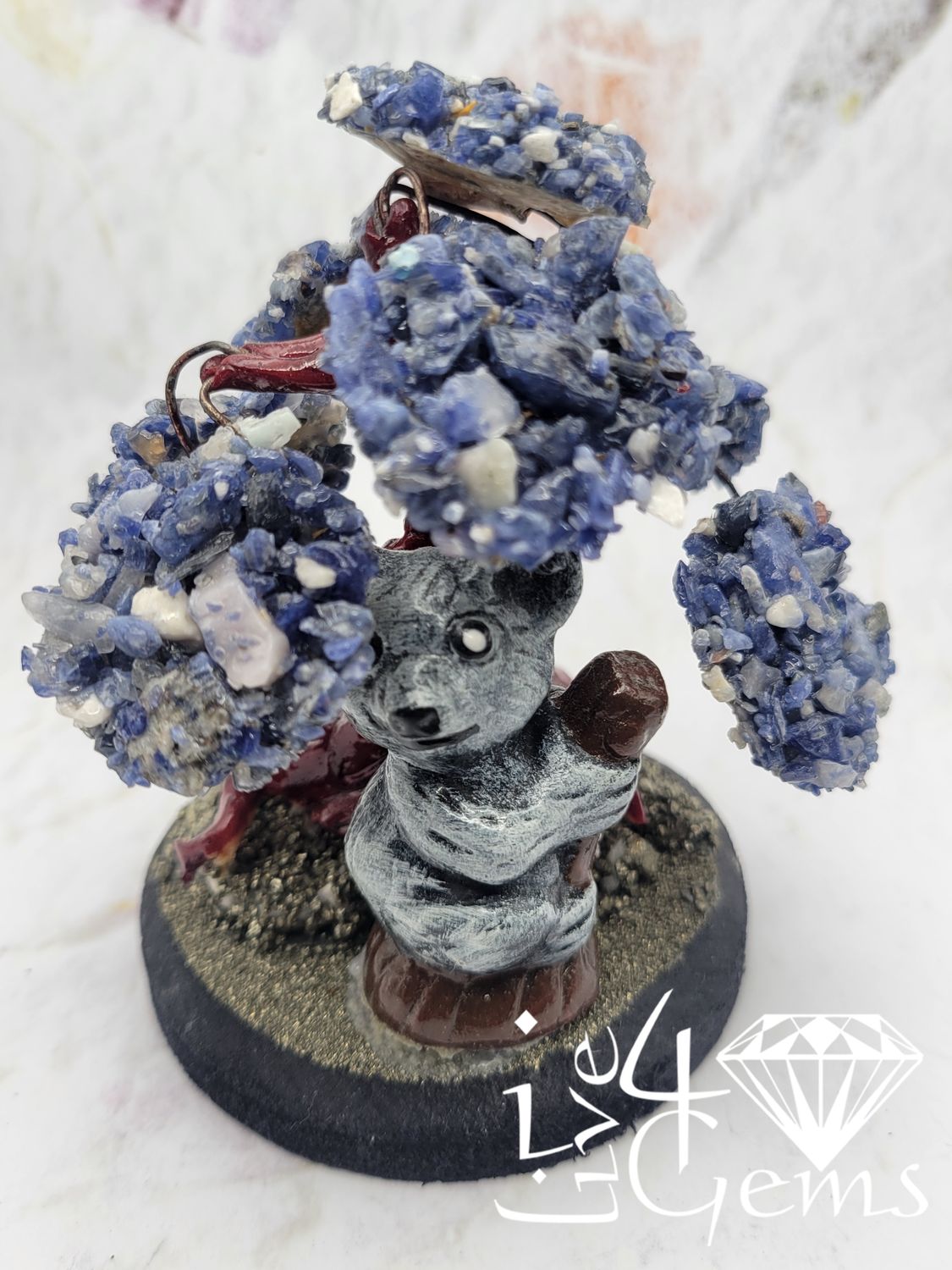 Gemstone Bonsai Tree  Sodalite w Koala