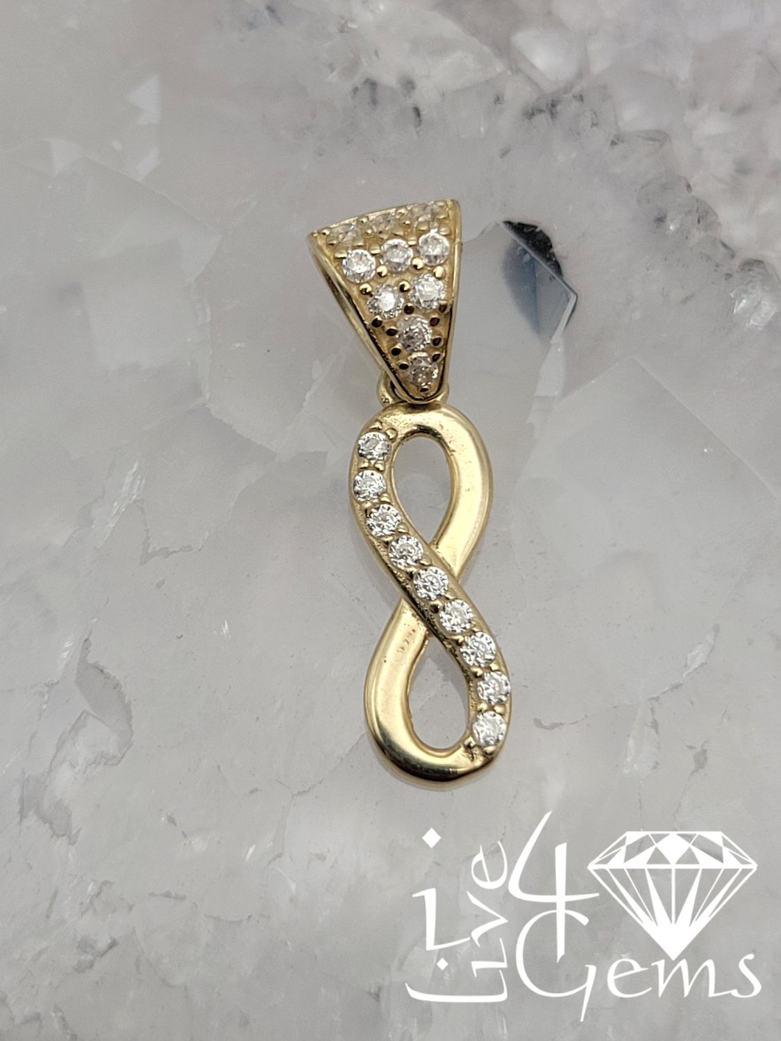10kty Cz Infinity Pendant