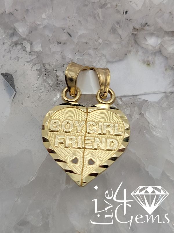 10kty Couple&#39;s Heart Pendant