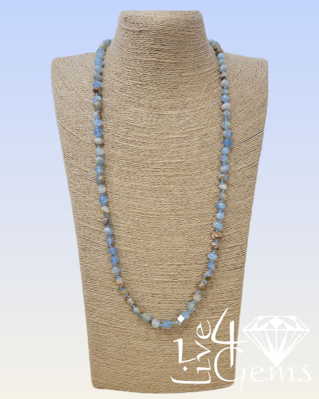 40&quot; Aquamarine Infinity Necklace
