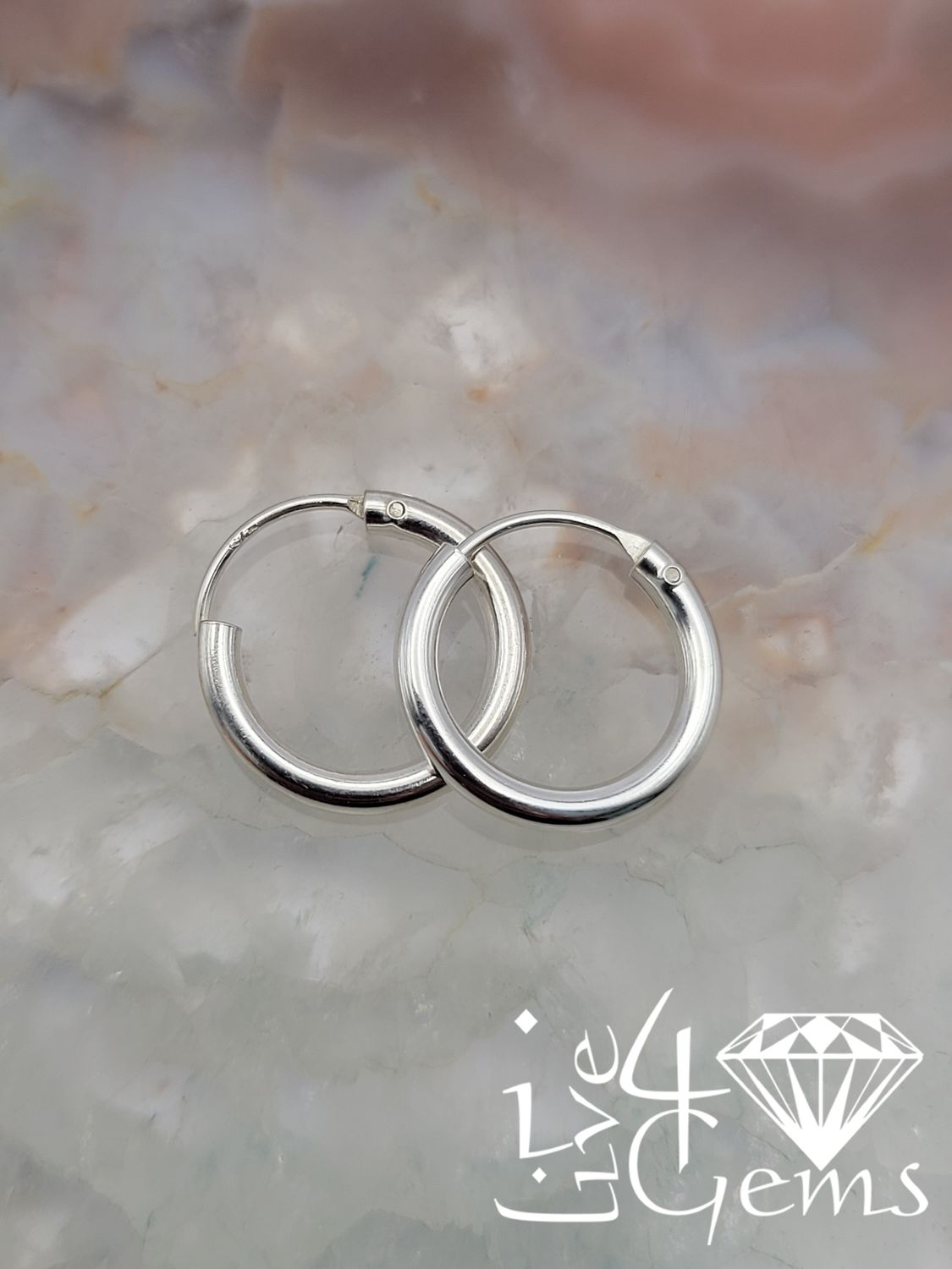 Plain Silver Hinged Hoop 2x12mm