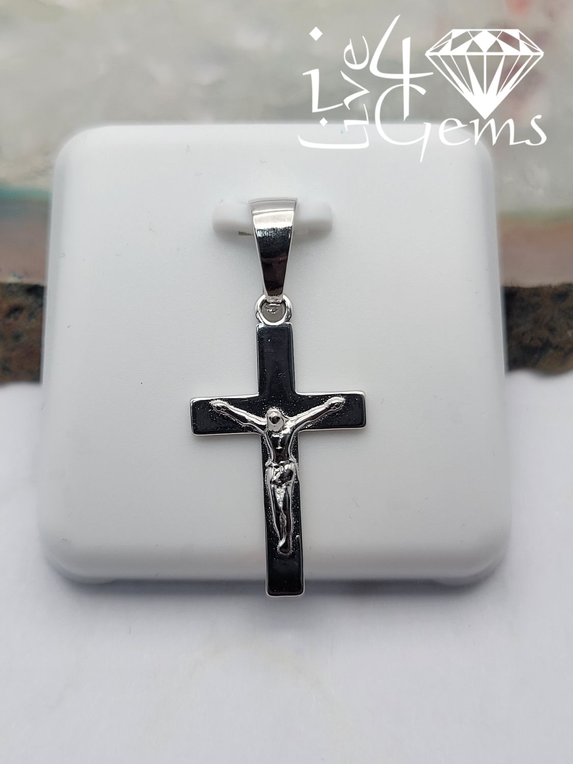 Silver Crucifix Cross Pendant