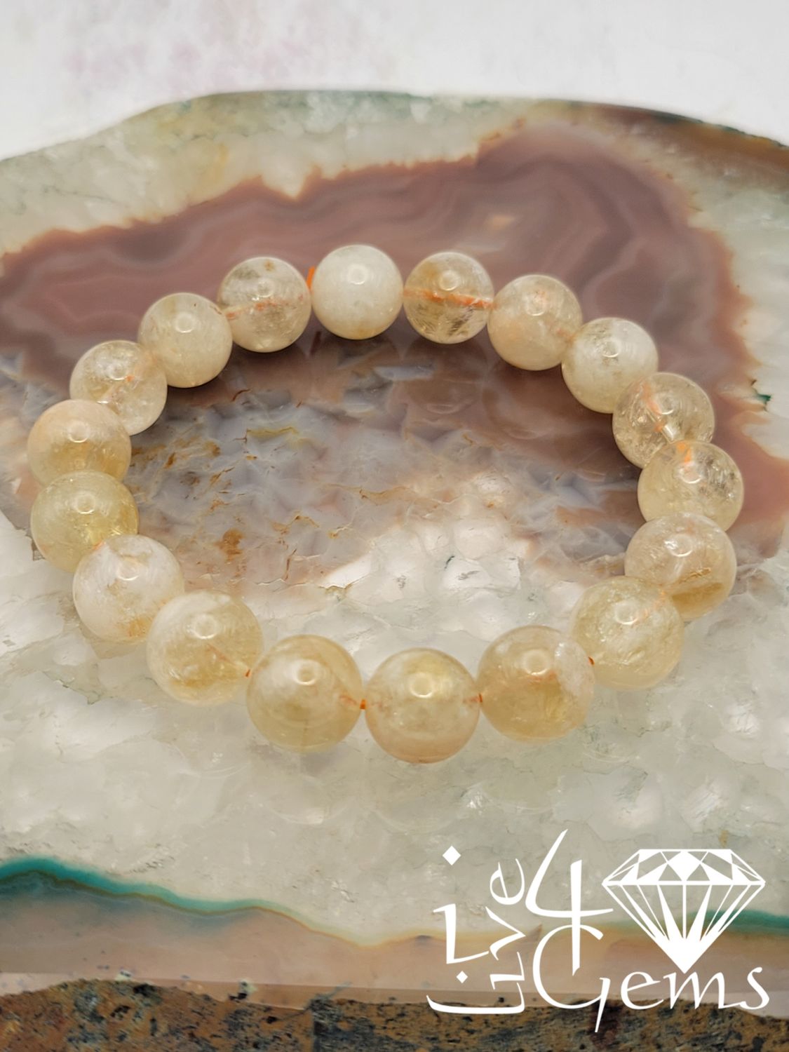 Round Brown Citrine 10mm Bracelet