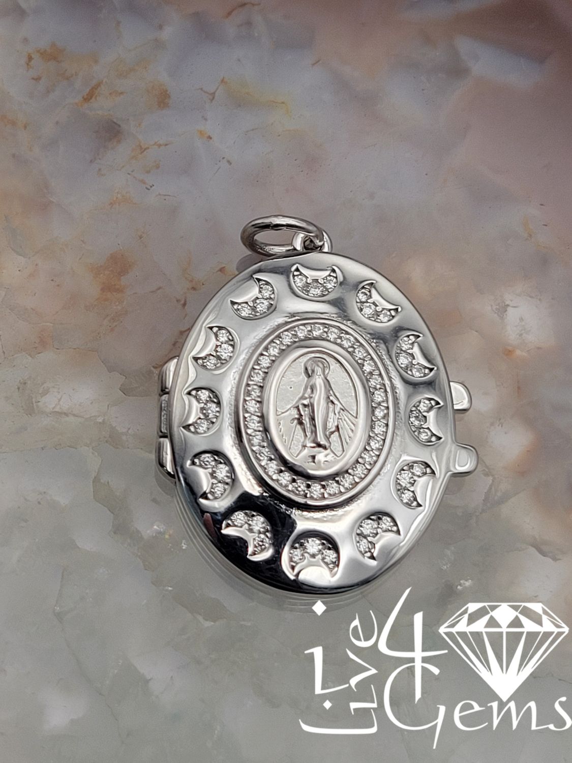Silver Virgin Mary Locket