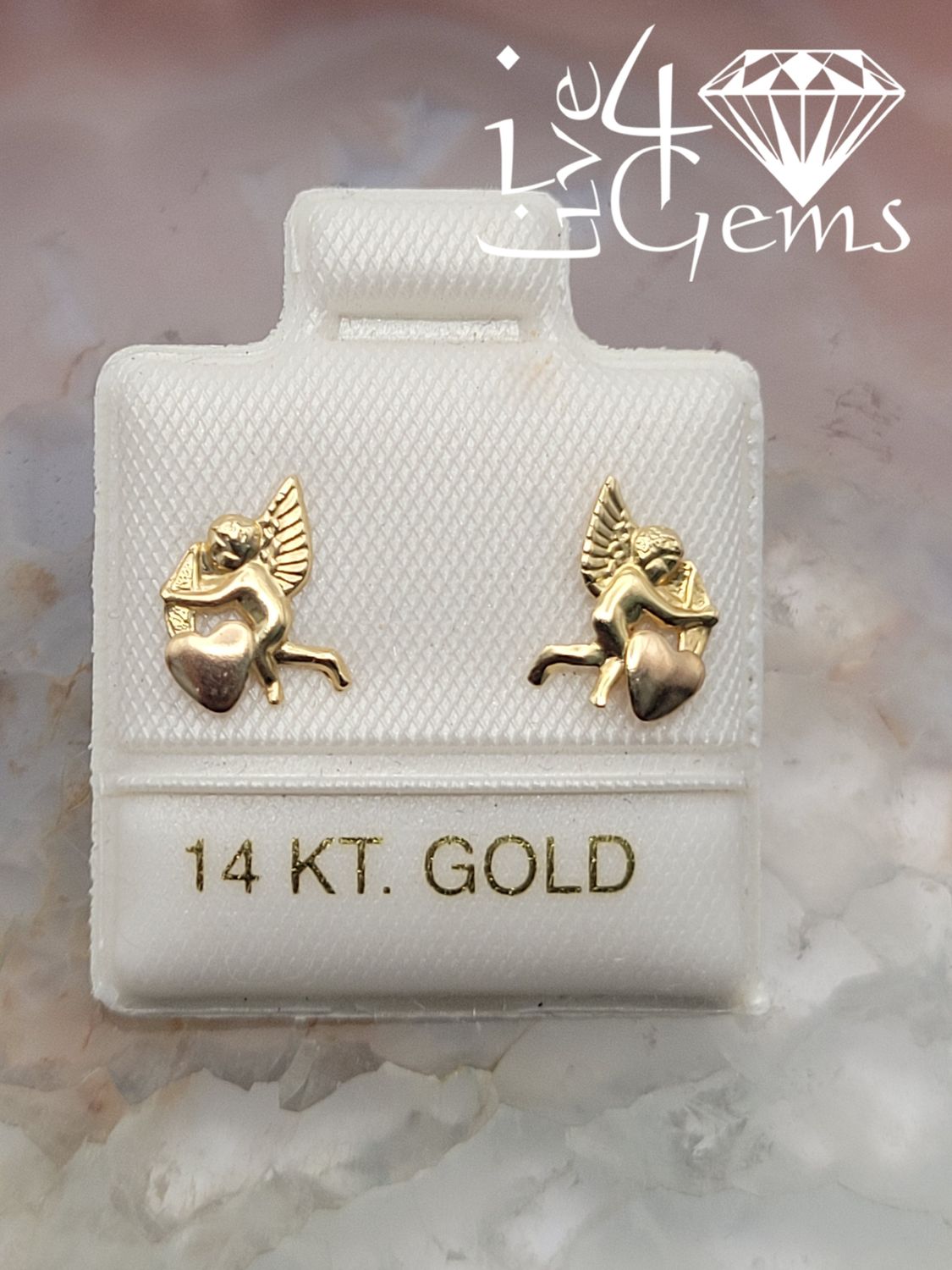 14kty Cupid Stud Earrings