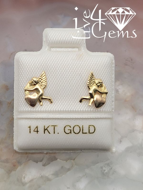 14kty Cupid Stud Earrings