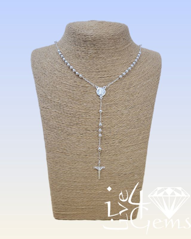 Silver Rosary 4mm