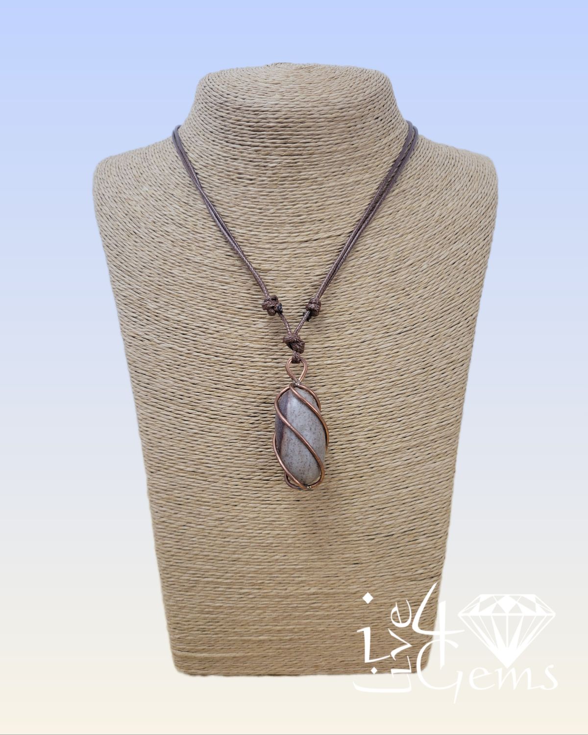 Brown Adjustable Snake Skin Cord with Shiva Lingam Pendant