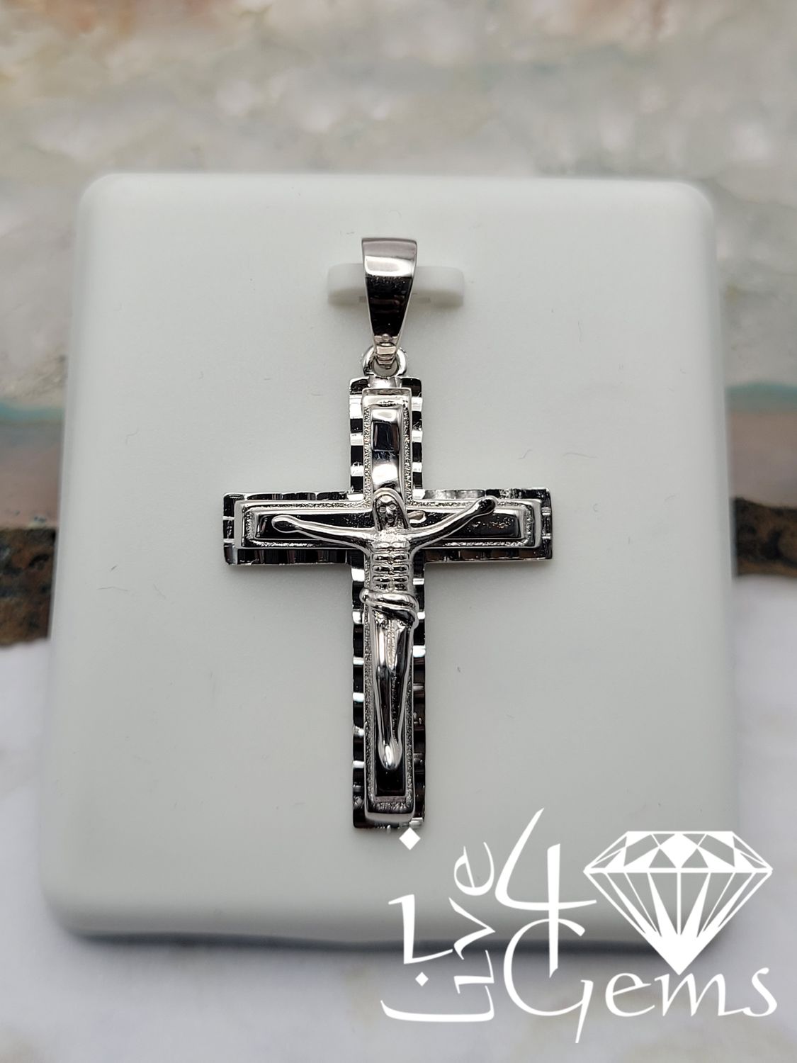 Silver 3D Crucifix Pendant