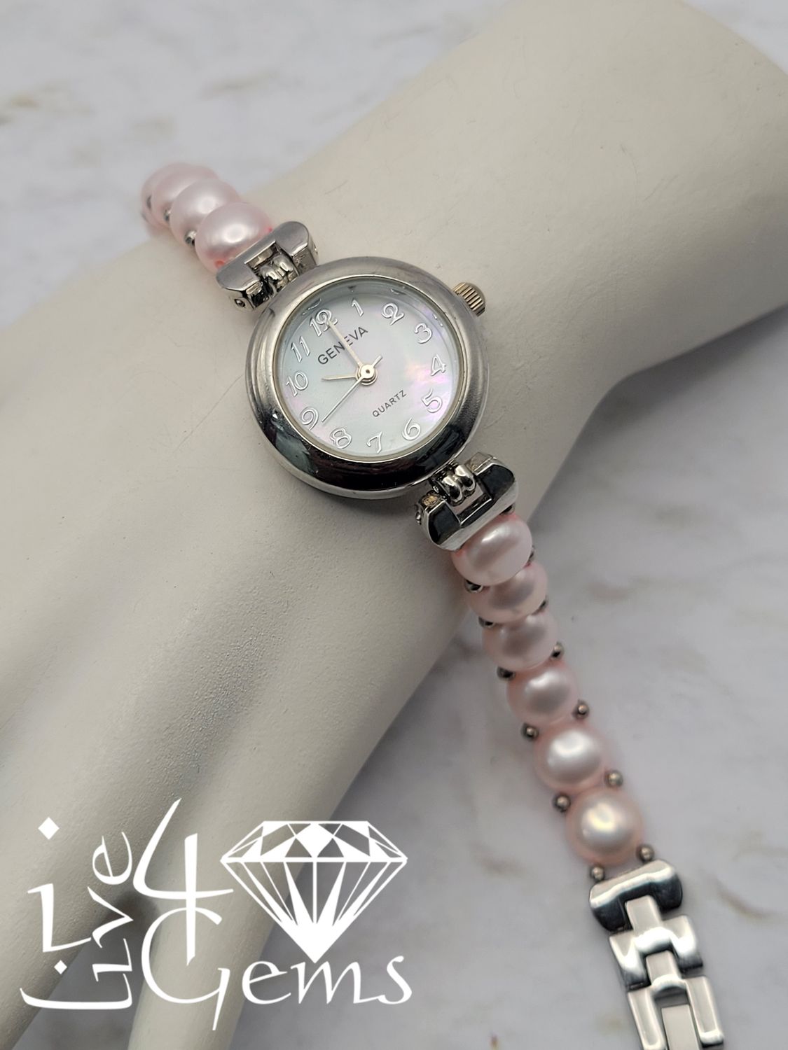 Freshwater Pearl Watch  Pink