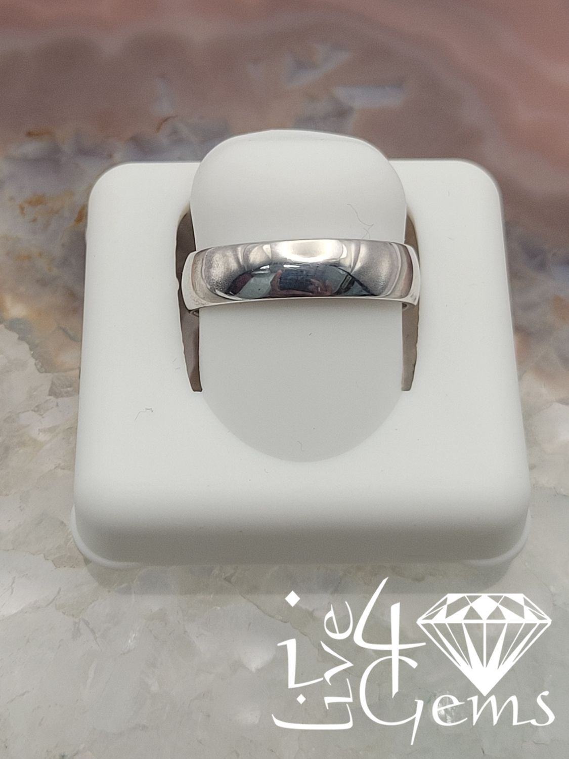 10kt White Gold 5mm Regular Fit Band S10