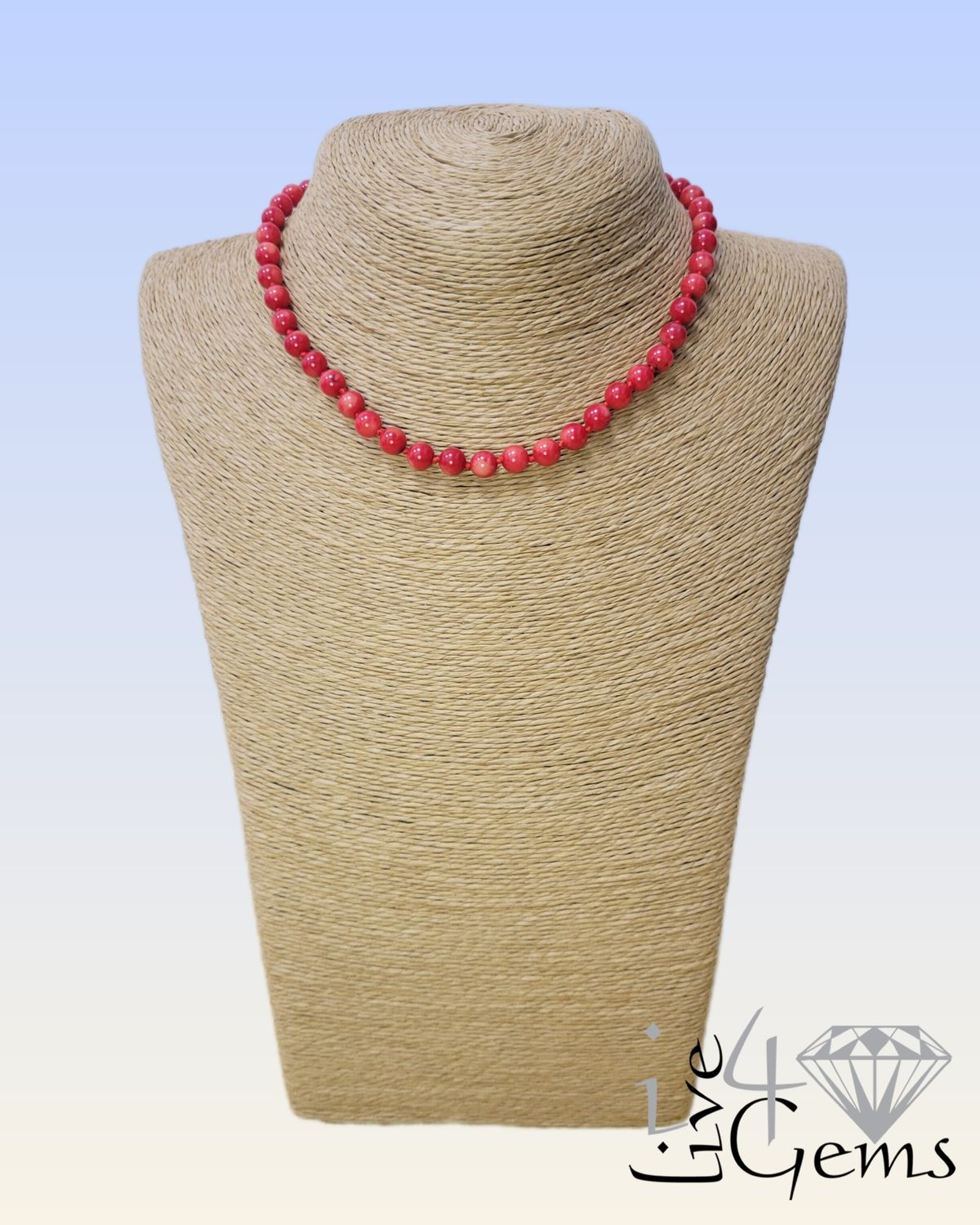 Hand-Knotted Red Coral Necklace