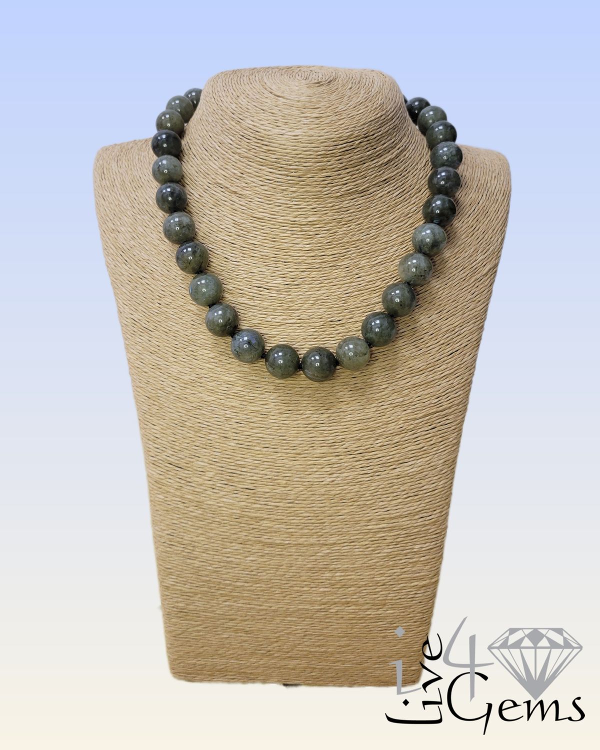 Labradorite 8mm 18&quot;L Necklace