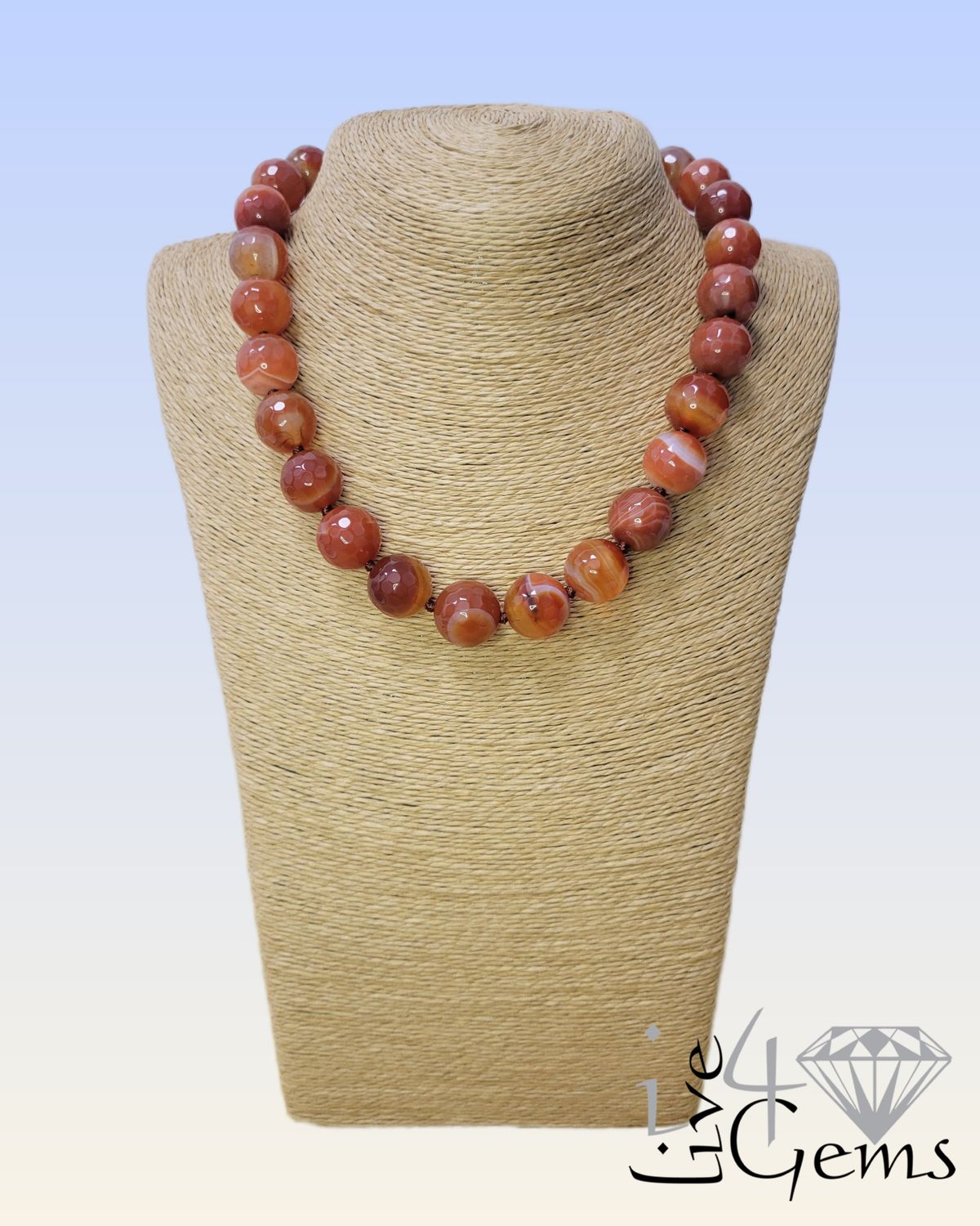 Carnelian 16mm Faceted 19.5&quot;L