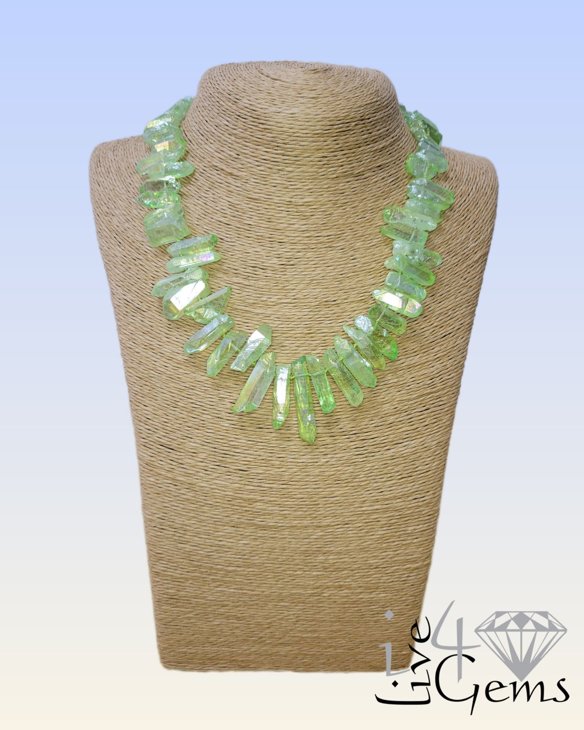 16.5&quot; Aurora Green Quartz Necklace