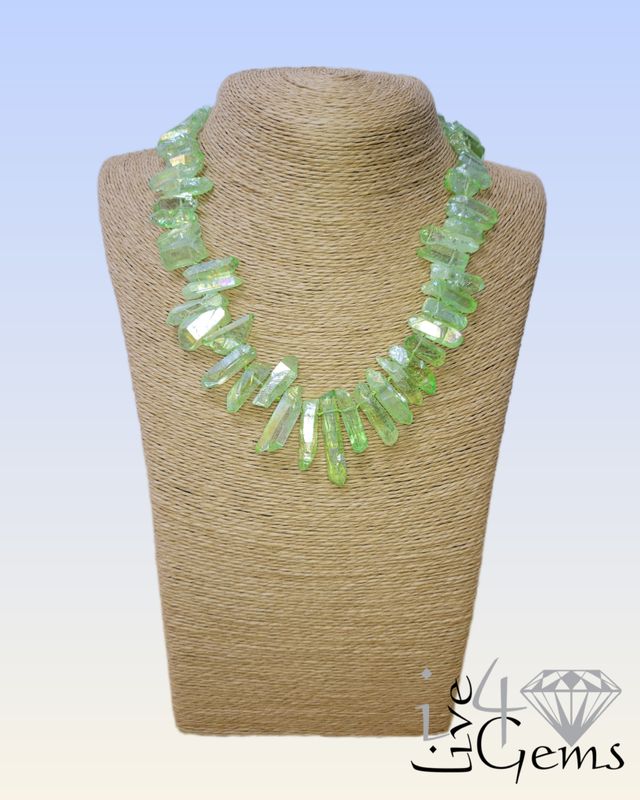 16.5&quot; Aurora Green Quartz Necklace