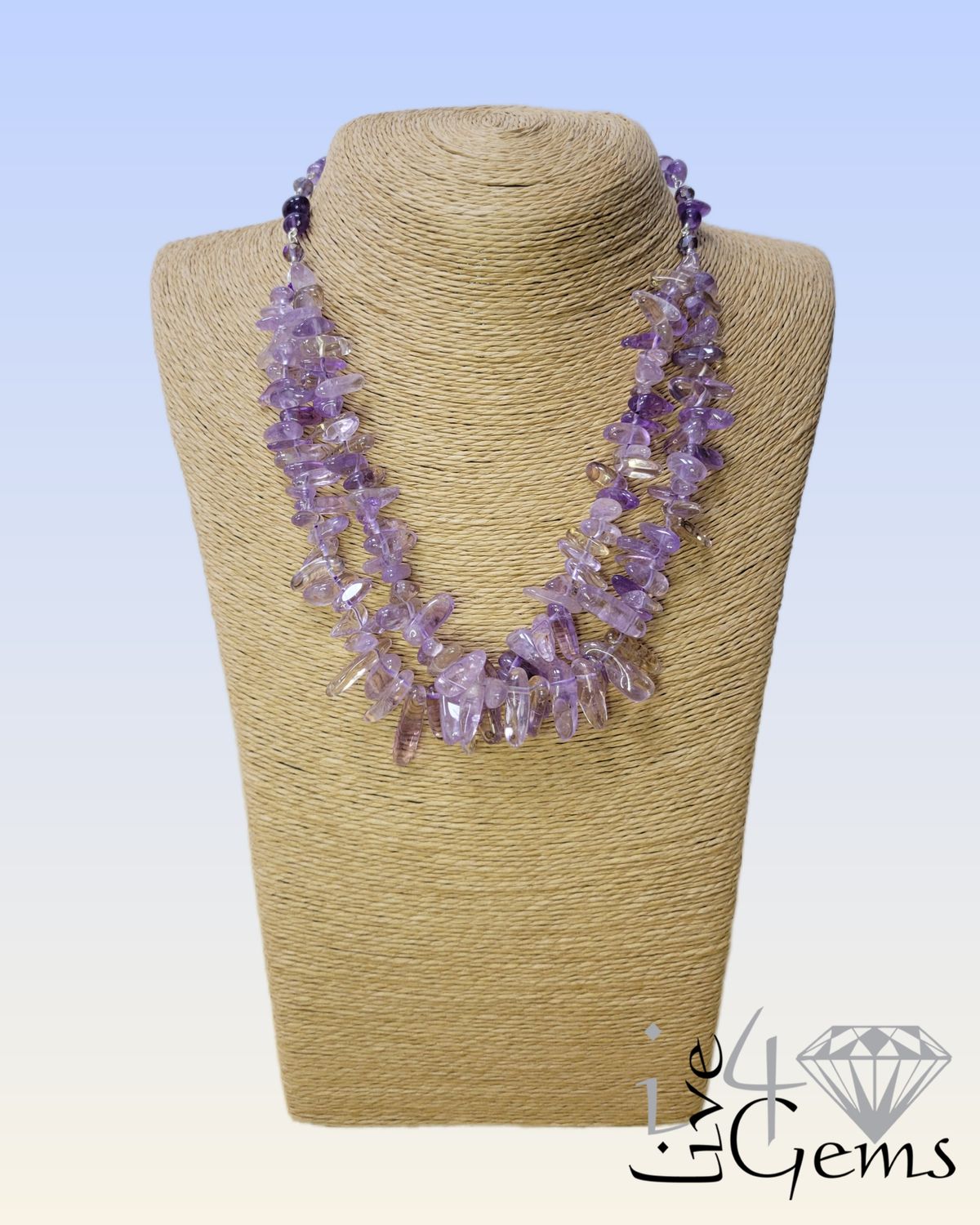 17&quot; Free-Form Amethyst Statement Necklace