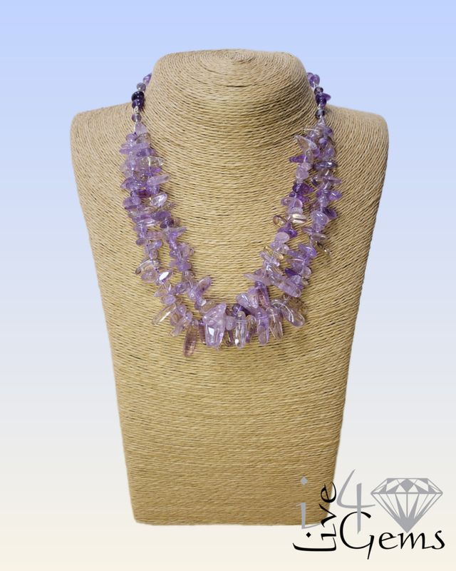 17&quot; Free-Form Amethyst Statement Necklace