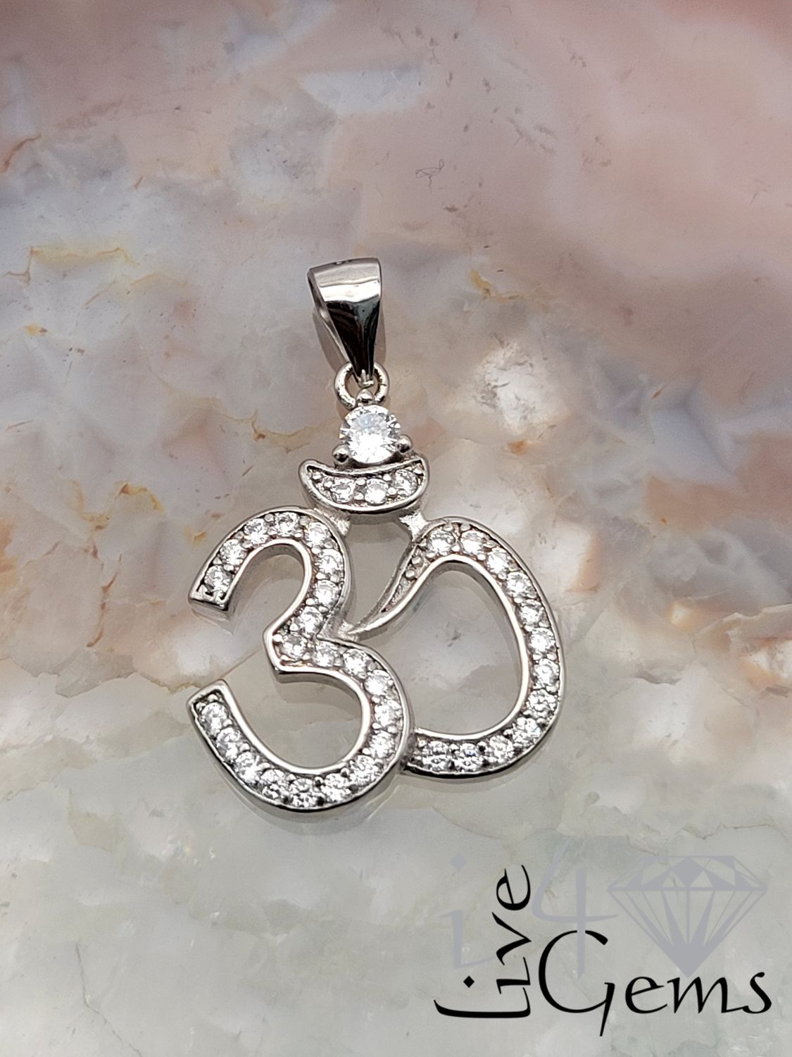 Silver Large Ohm Pendant