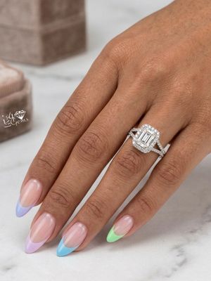 Moissanite Silver Engagment/Promise Ring