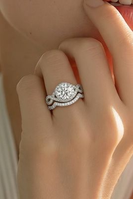 Moissanite Silver Bridal Set
