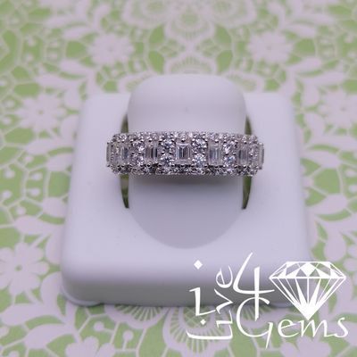 Moissanite Silver Fashion Ring Women