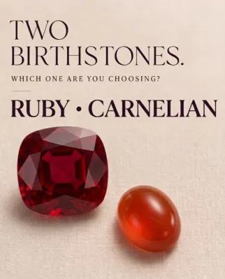 July Birthstone : Ruby and Carnelian