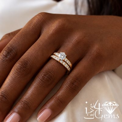 Gold 10kt Bridal CZ Set