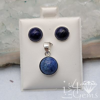 Silver Gemstone Earring and Pendant