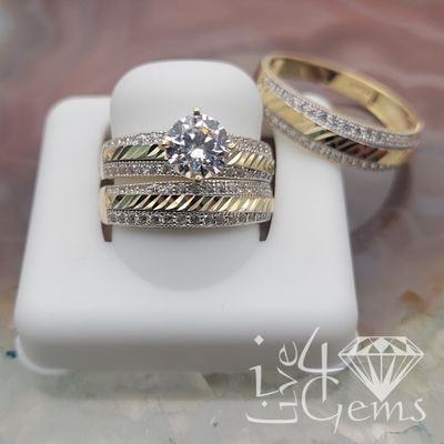 Cubic Zirconia His and Her Sets