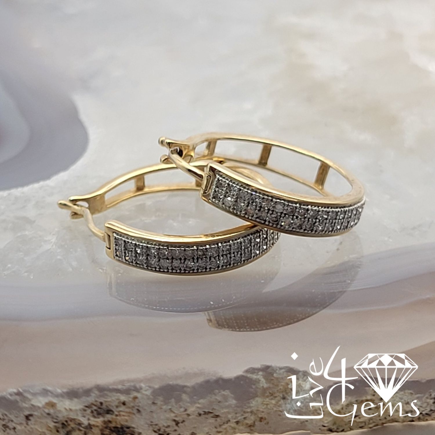 1/5ctw Diamond Hoop Micropave 10kty