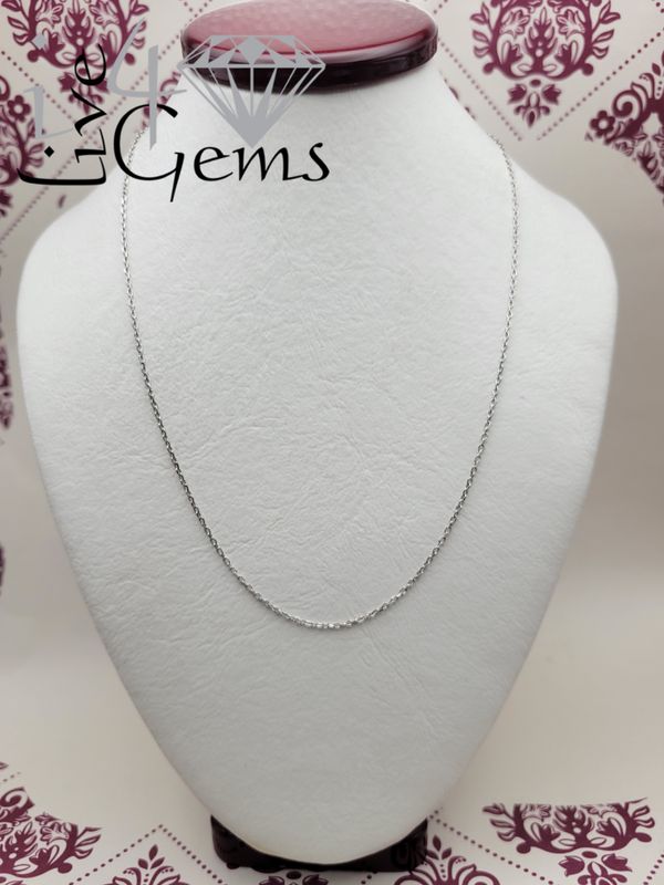 10kt White Gold 20" Rolo Chain