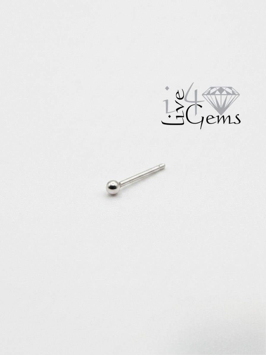 Silver 2mm Ball Nose Pin