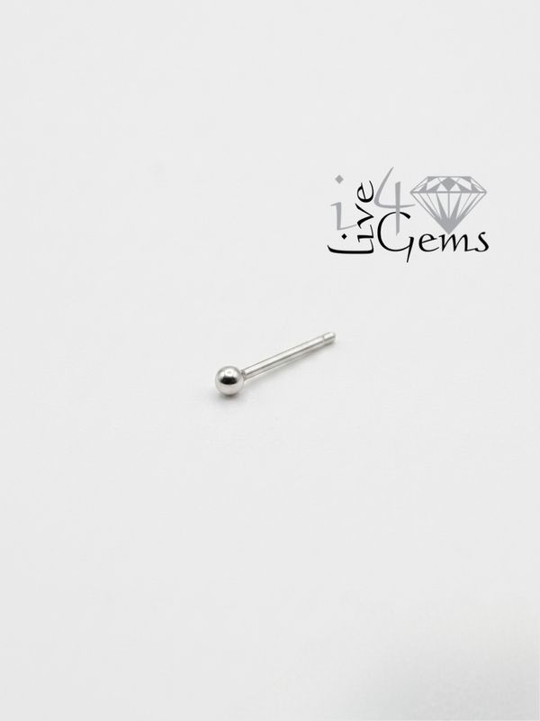 Silver 2mm Ball Nose Pin