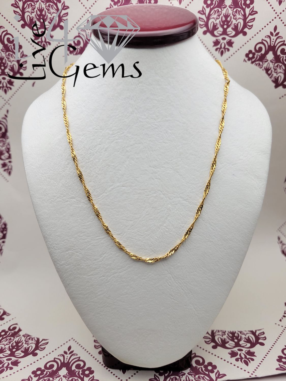 14kty 18" Singapore Link Chain