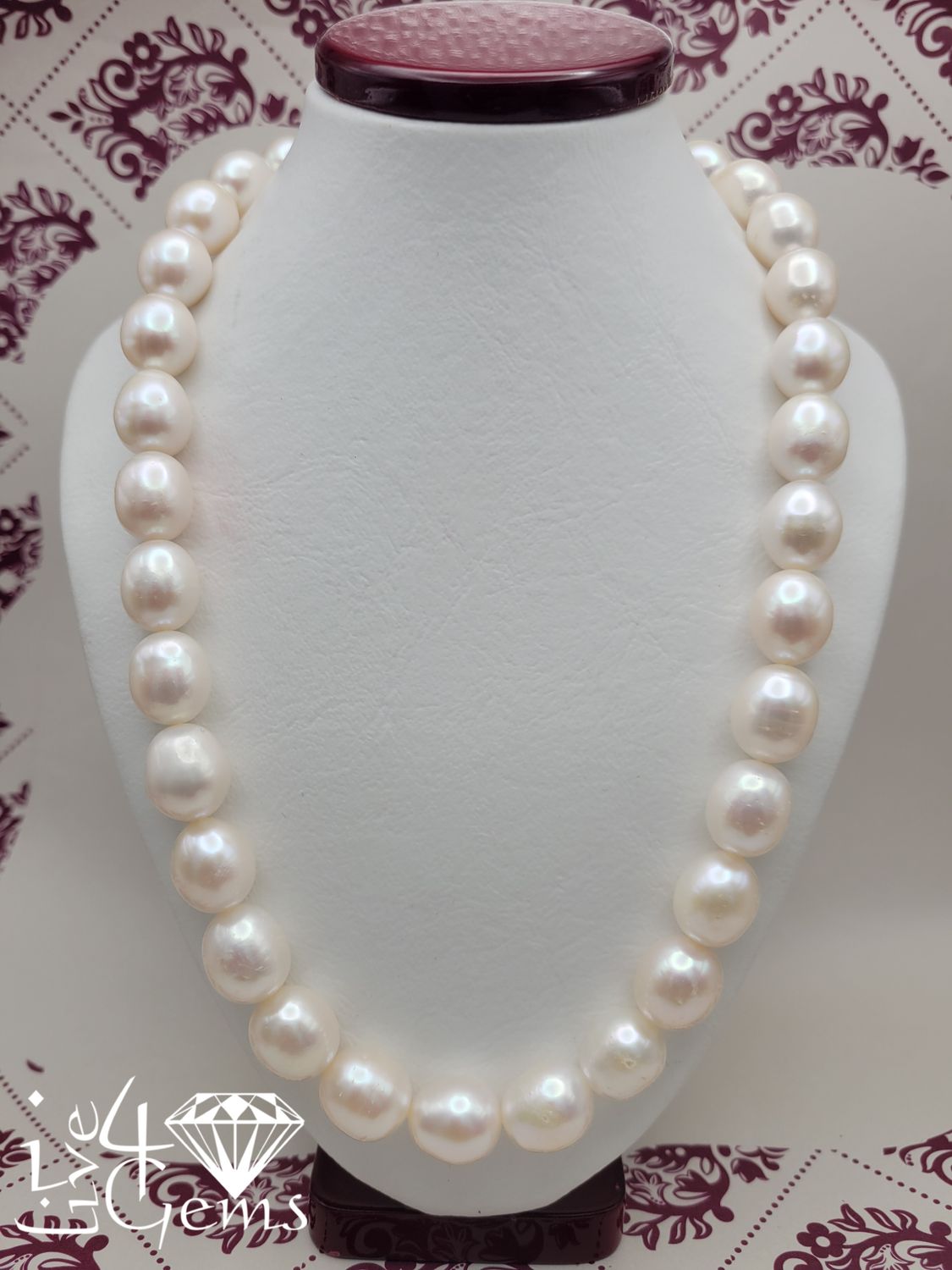 14kty 12mm Pearl Necklace