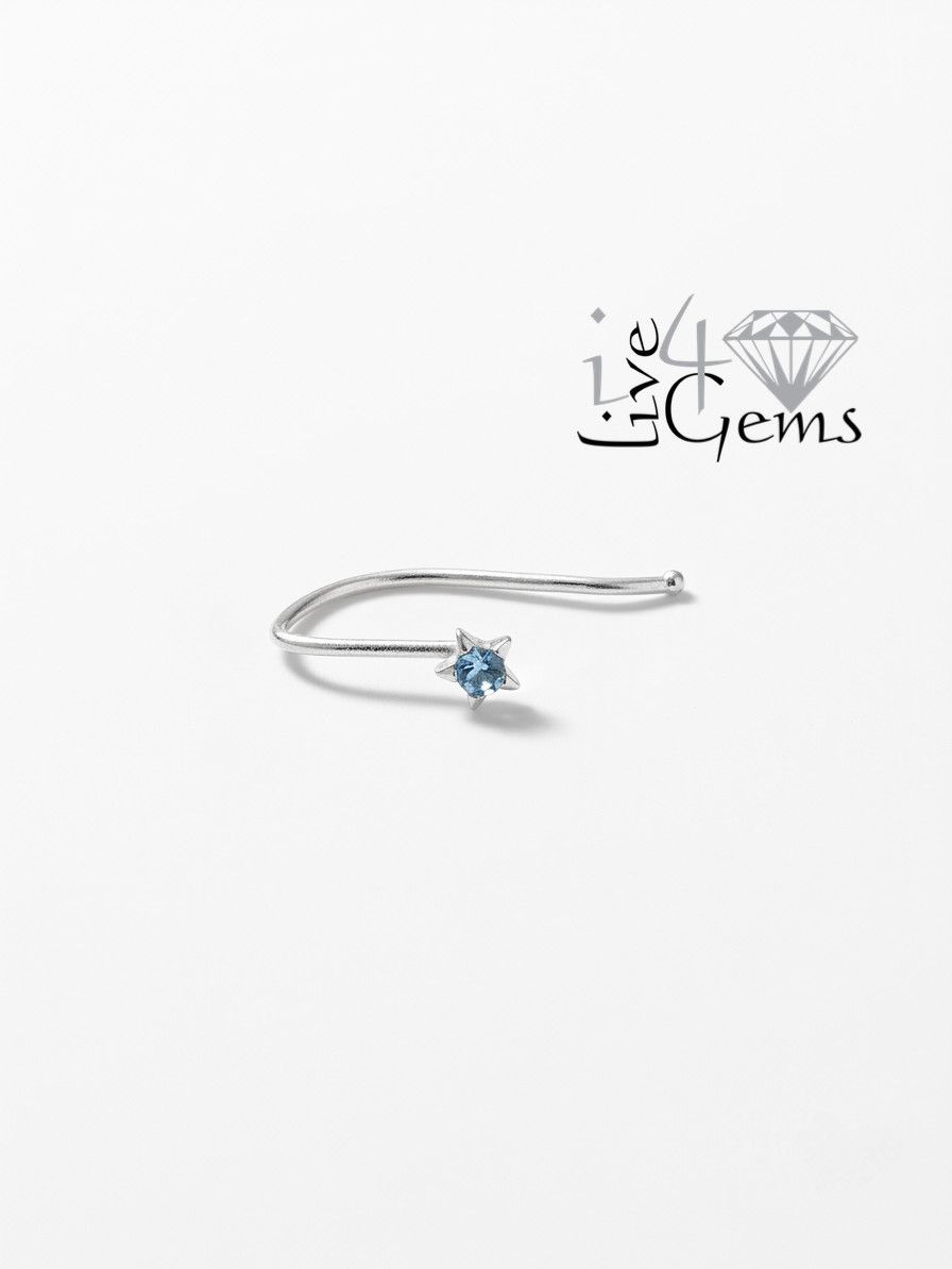 Silver Star Cz Nose Pin