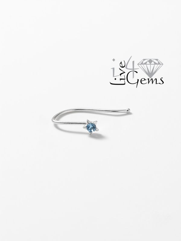 Silver Star Cz Nose Pin