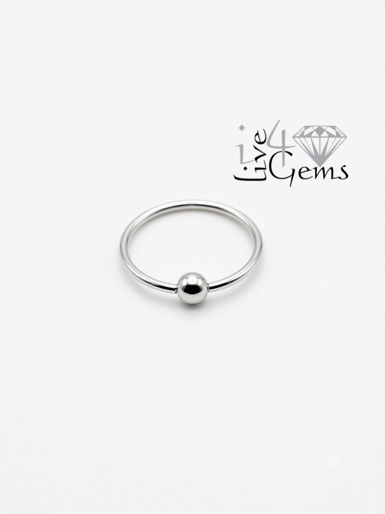 Silver 10mm Nose Hoop with Ball