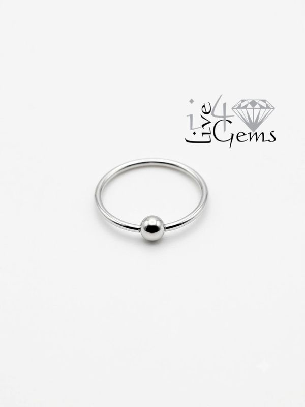 Silver 10mm Nose Hoop with Ball