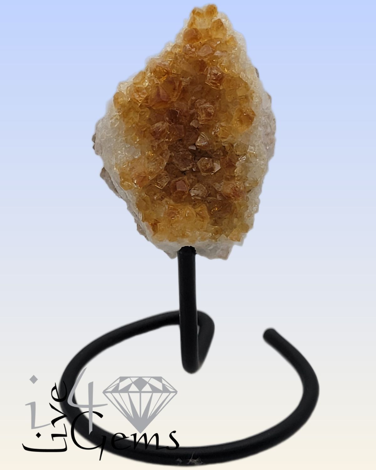 Natural Citrine on Metal Base Mini