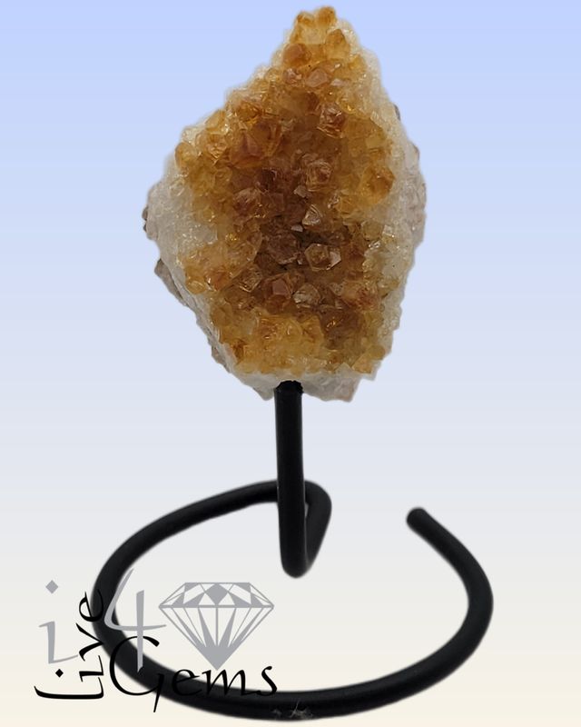 Natural Citrine on Metal Base Mini