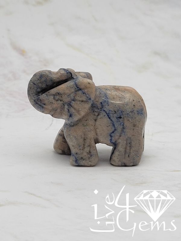 Mini Gemstone Animal Sodalite Elephant