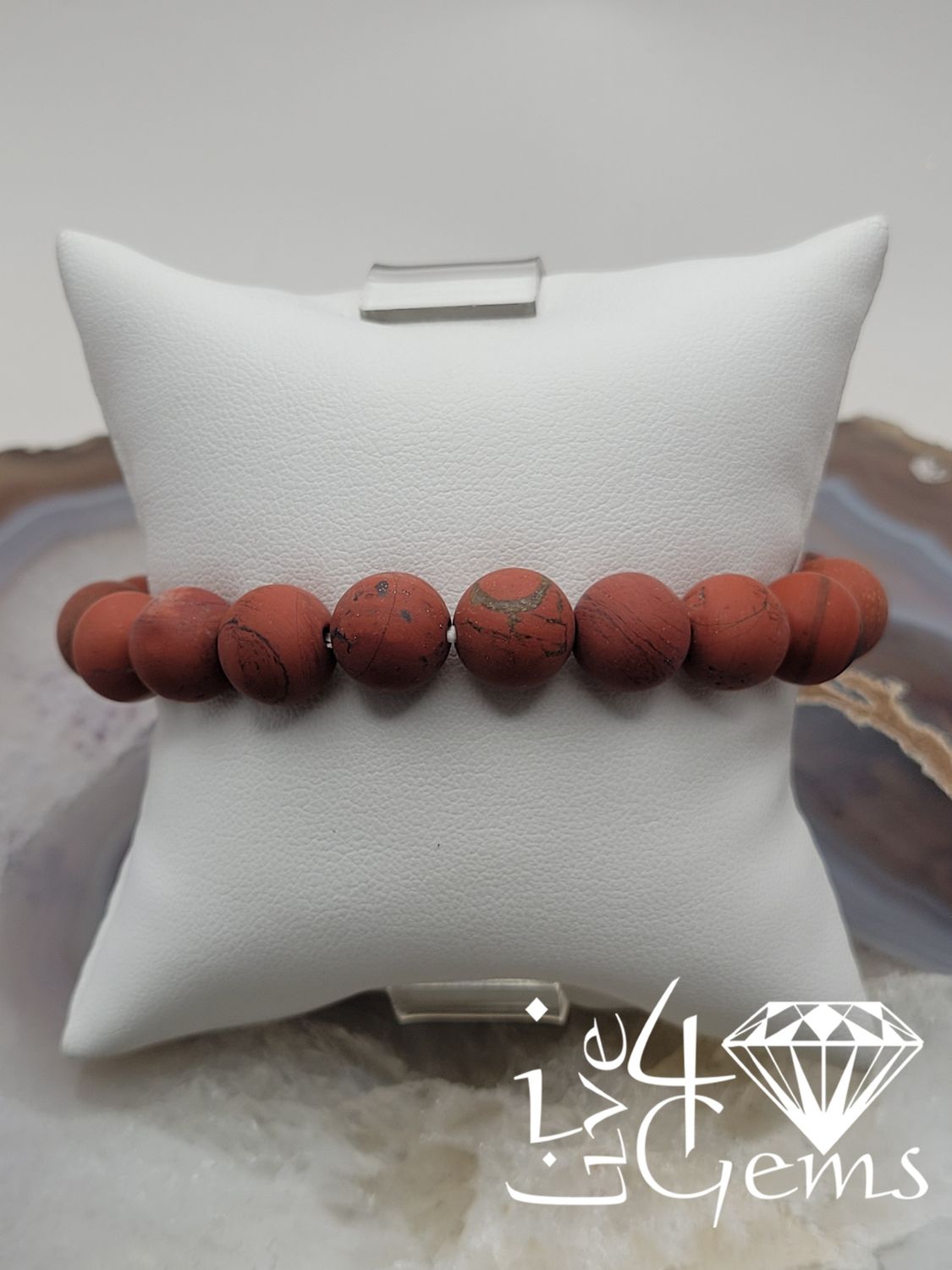 Orange Druzy Agate Gemstone Bracelet