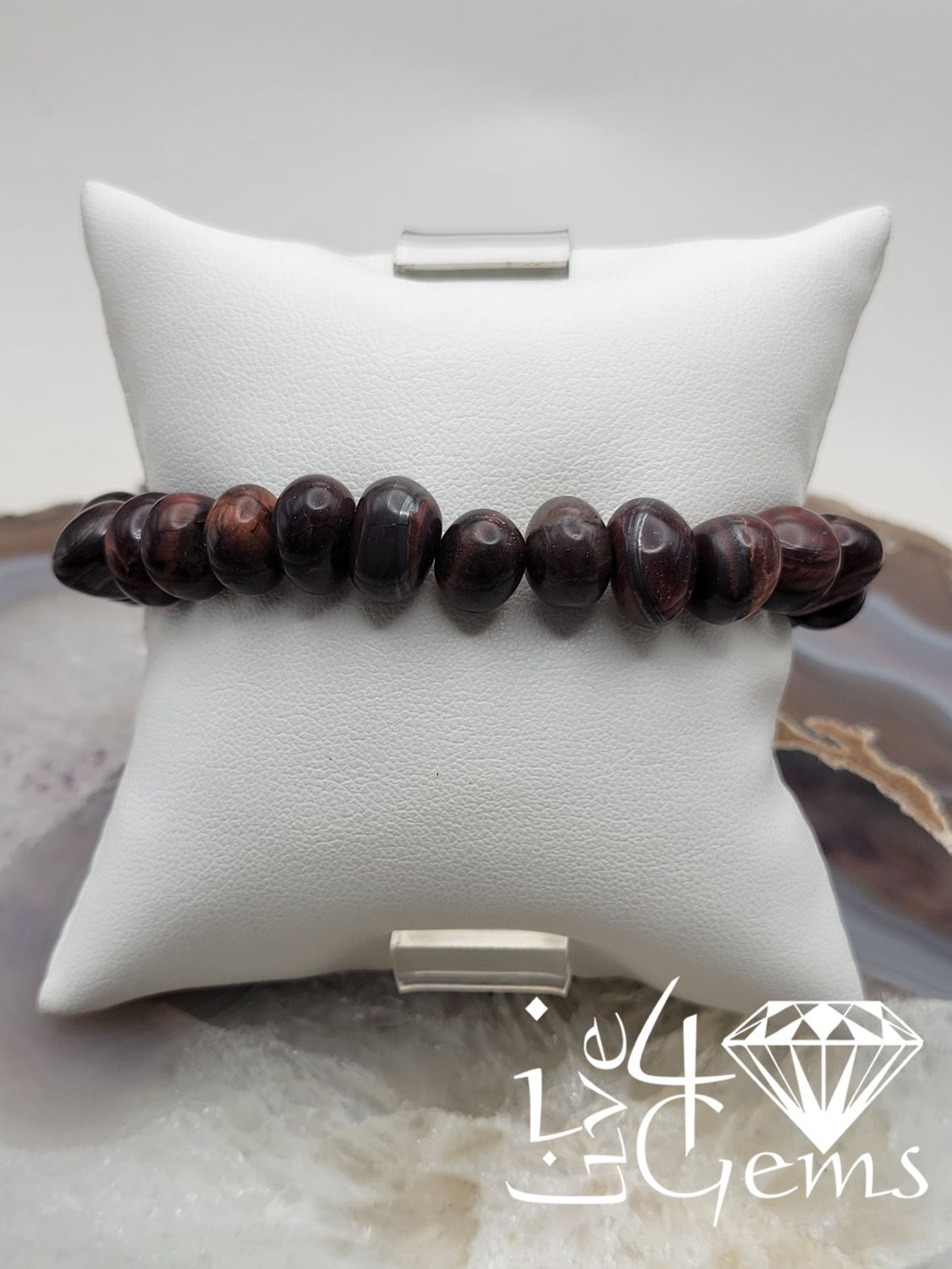 Red Tiger's Eye 10mm Nugget Bracelet
