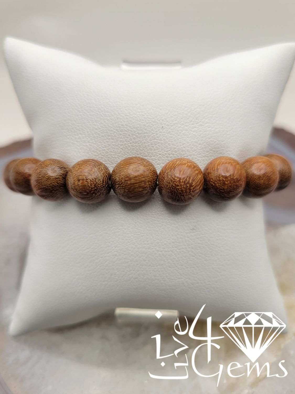 10mm Iron Wood Gemstone Bracelet