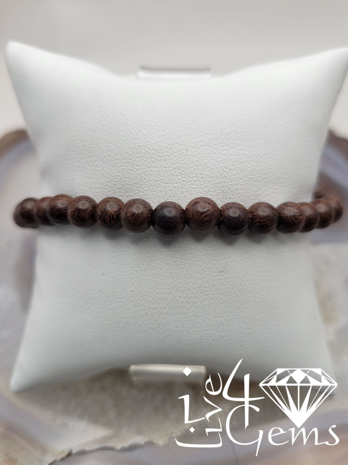 8mm Cocoa Wood Gemstone Bracelet