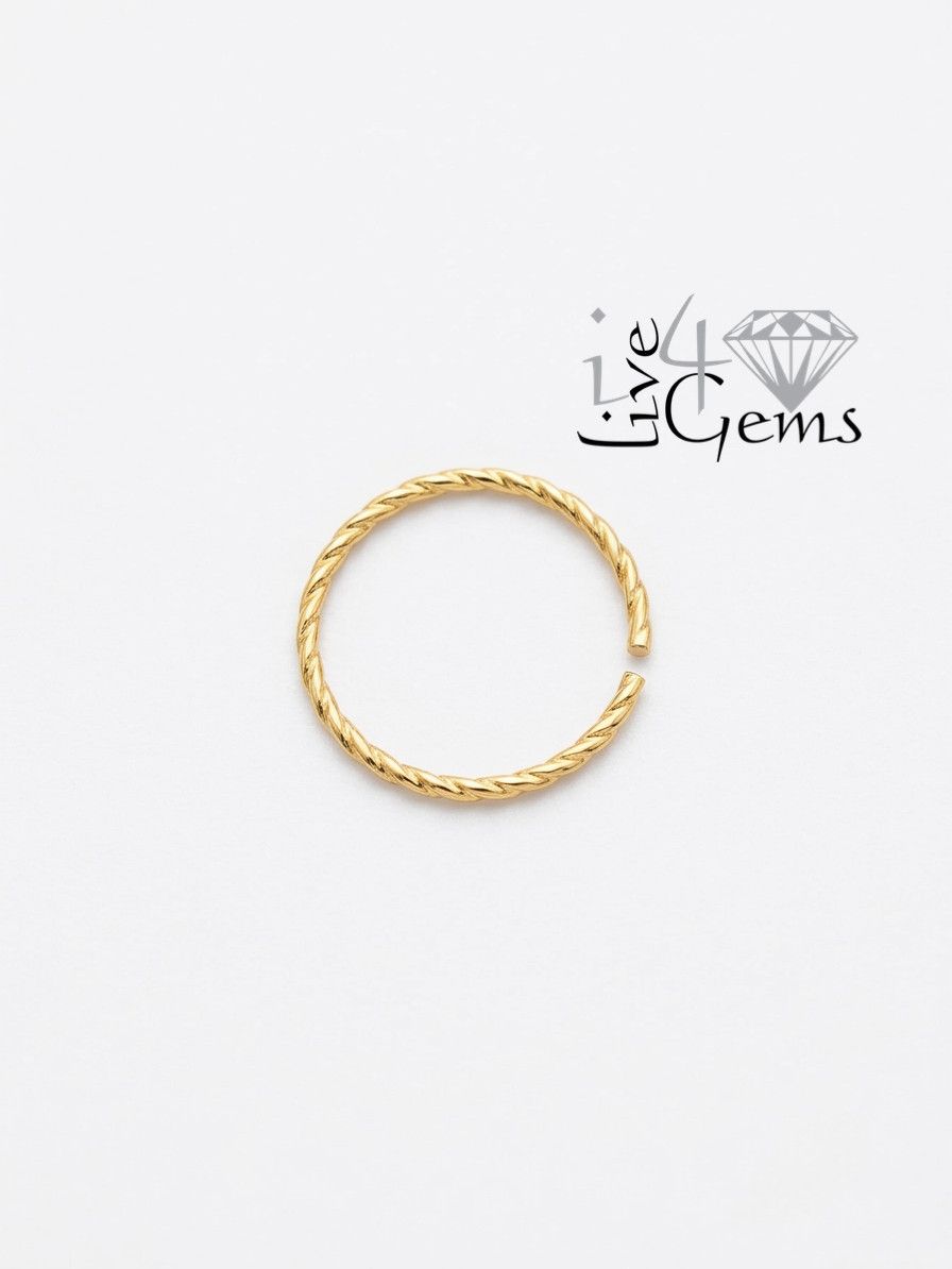 Silver GP Nose Hoop Diamond Cut